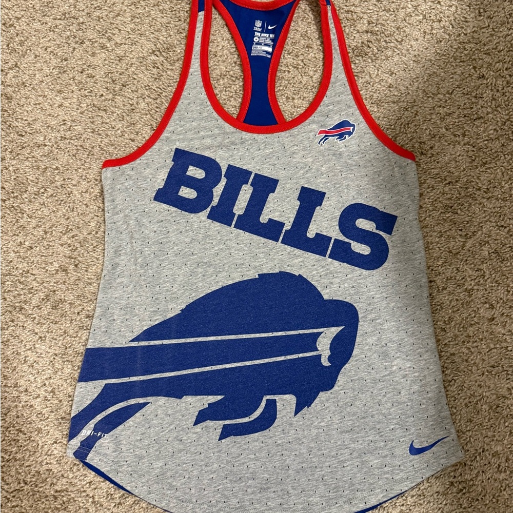Nike Gray and Blue Buffalo Bills Tank Top